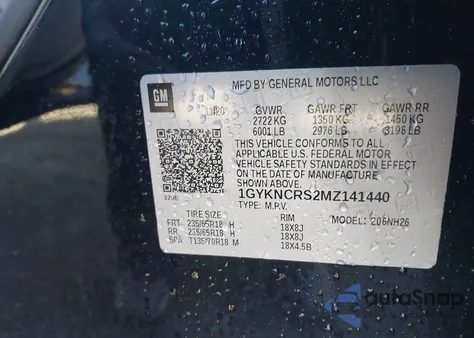 2021 Cadillac Xt5 Fwd Premium Luxury из США, поврежденный, VIN 1GYKNCRS2MZ141440